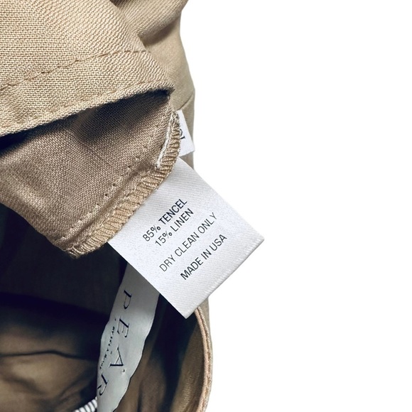 PEARL By Lela Rose Linen Tencel Blend Jumpsuit Belted size 10 - Picture 6 of 10